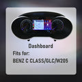 BONROAD 12.3‘’  LCD Digital Dashboard  Wireless CarPlay Android auto Panel Cluster For Mercedes Benz C CLASS GLC W205 Speedometer Virtuele Cockpit Voor