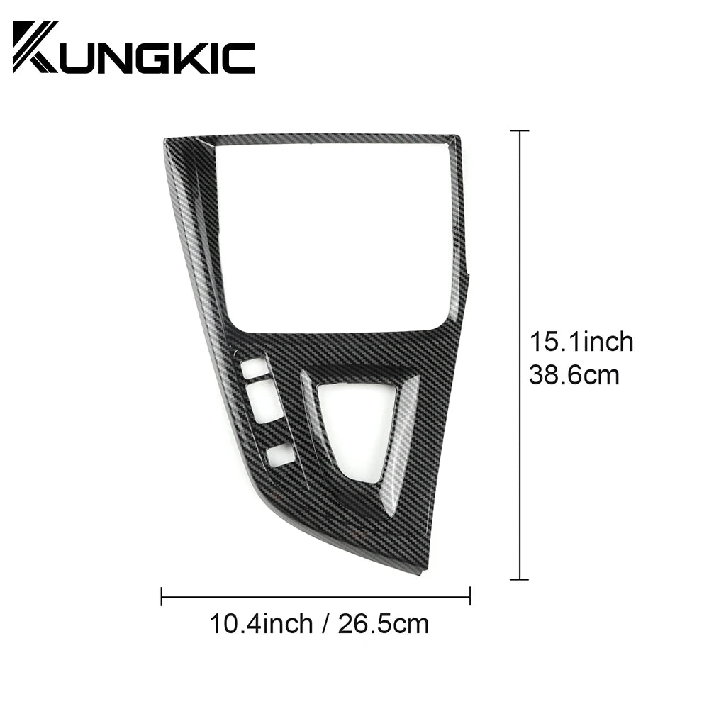 ABS Carbon Fiber Texture Sticker For BMW 3 4 Series 3GT F30 LHD Multimedia Panel Center Gear Shift Trim Car Interior Decoration