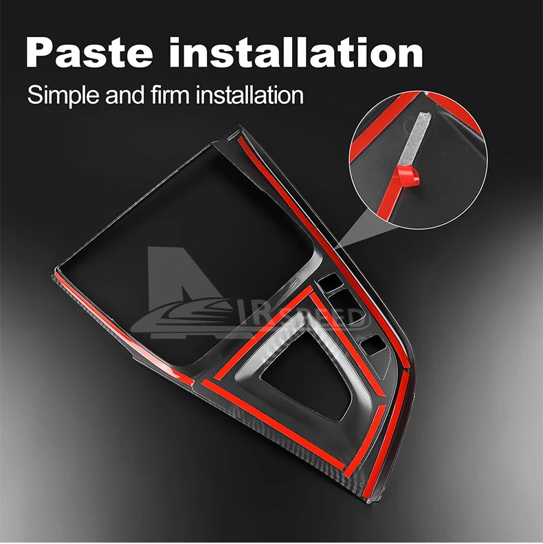 ABS Carbon Fiber Texture Sticker For BMW 3 4 Series 3GT F30 LHD Multimedia Panel Center Gear Shift Trim Car Interior Decoration