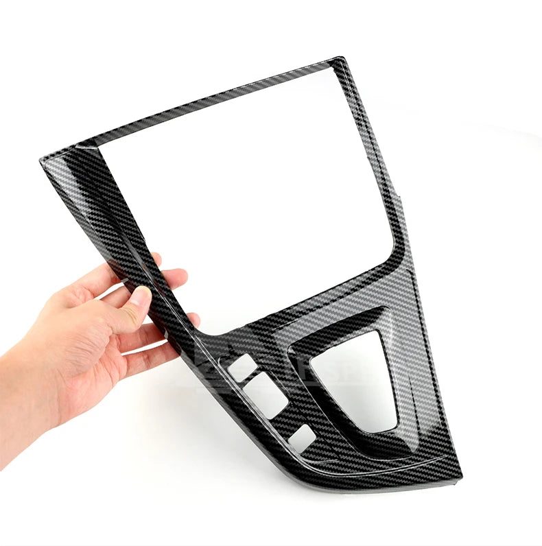 ABS Carbon Fiber Texture Sticker For BMW 3 4 Series 3GT F30 LHD Multimedia Panel Center Gear Shift Trim Car Interior Decoration