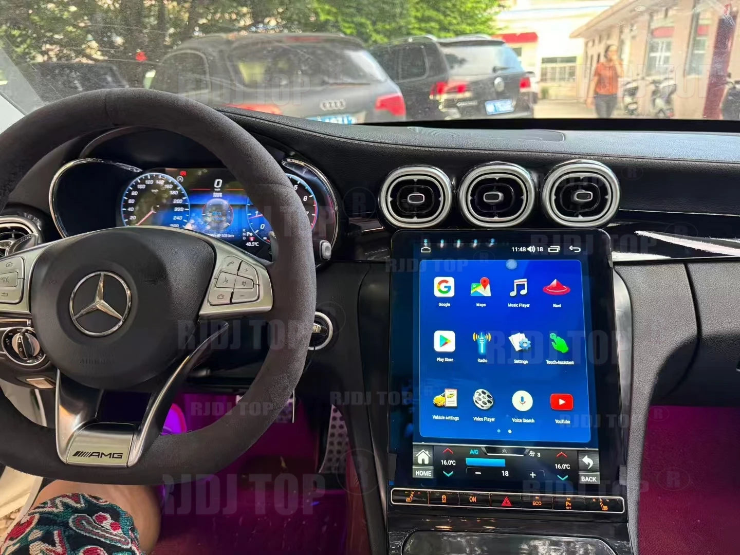 2025 Upgrade 12.1"Vertical Screen Android Auto Car Radio For Mercedes-Benz C Class GLC NTG5.0/5.5/6.0 2015-2022 Carplay GPS Navi