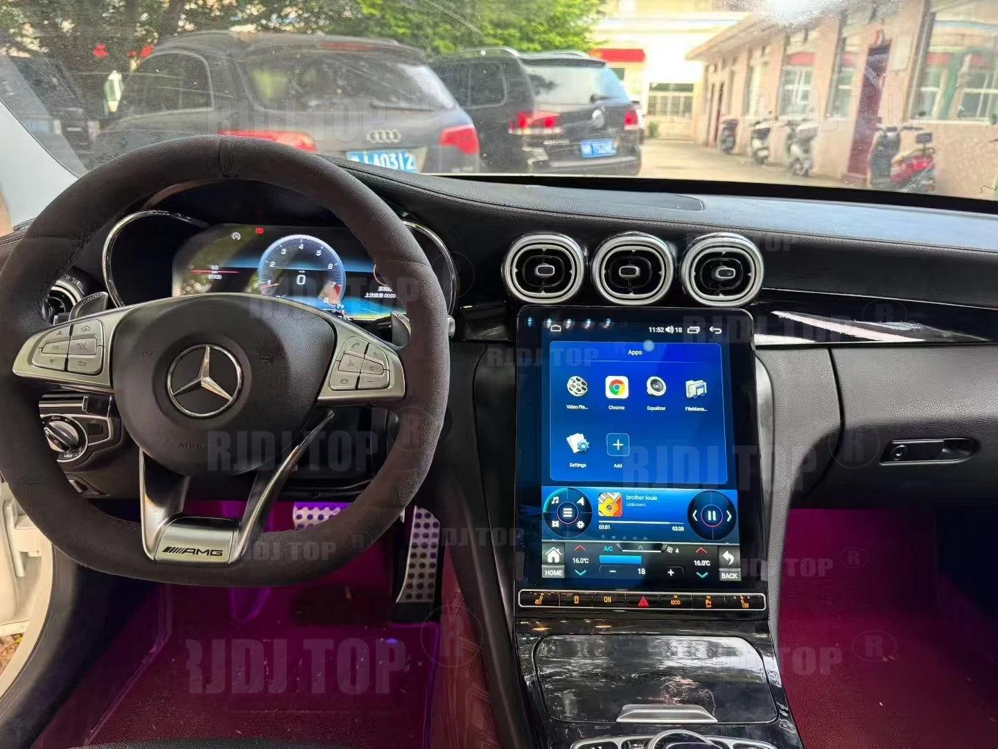 2025 Upgrade 12.1"Vertical Screen Android Auto Car Radio For Mercedes-Benz C Class GLC NTG5.0/5.5/6.0 2015-2022 Carplay GPS Navi