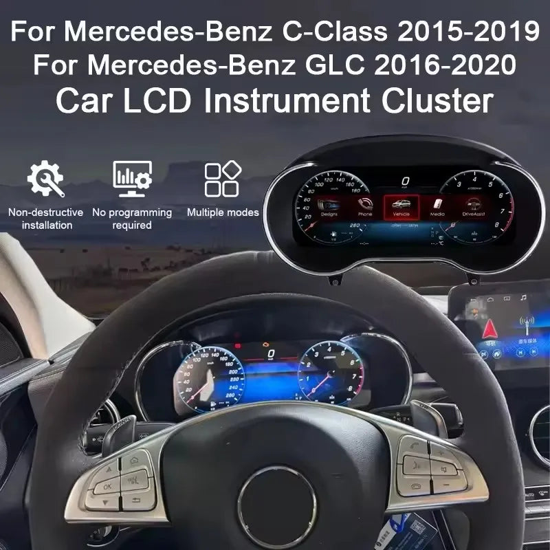 2025 Upgrade 12.1"Vertical Screen Android Auto Car Radio For Mercedes-Benz C Class GLC NTG5.0/5.5/6.0 2015-2022 Carplay GPS Navi