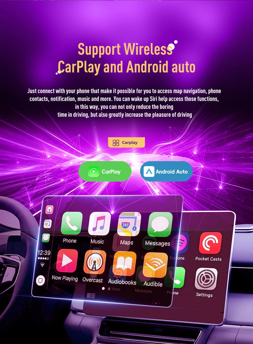 2025 Upgrade 12.1"Vertical Screen Android Auto Car Radio For Mercedes-Benz C Class GLC NTG5.0/5.5/6.0 2015-2022 Carplay GPS Navi