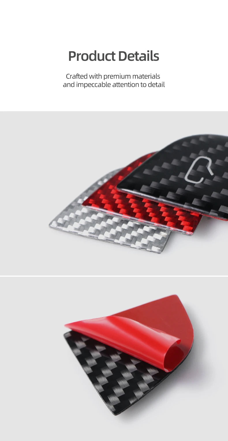 For Tesla Model Y 2019-2025 Juniper Model 3 Highland 2024 Carbon Fiber Car Interior Door Switch Button Trim Stickers Accessories