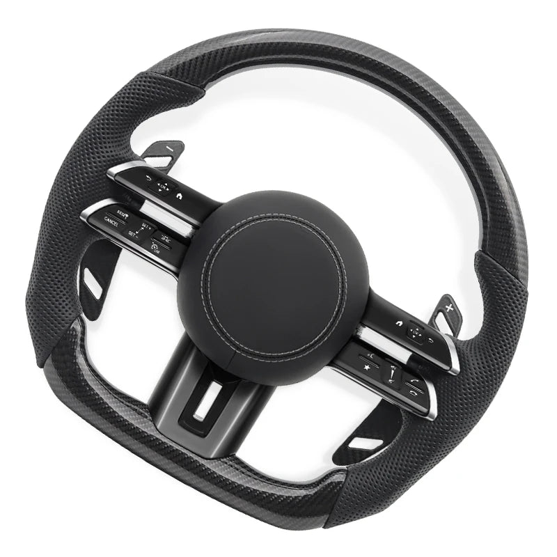 Carbon Fiber Steering Wheel for Mercedes Benz AMG W205 W213 W222 W204 W212 W221 S500 E63 S63 C63 G63 E300 E220d A B C D E class