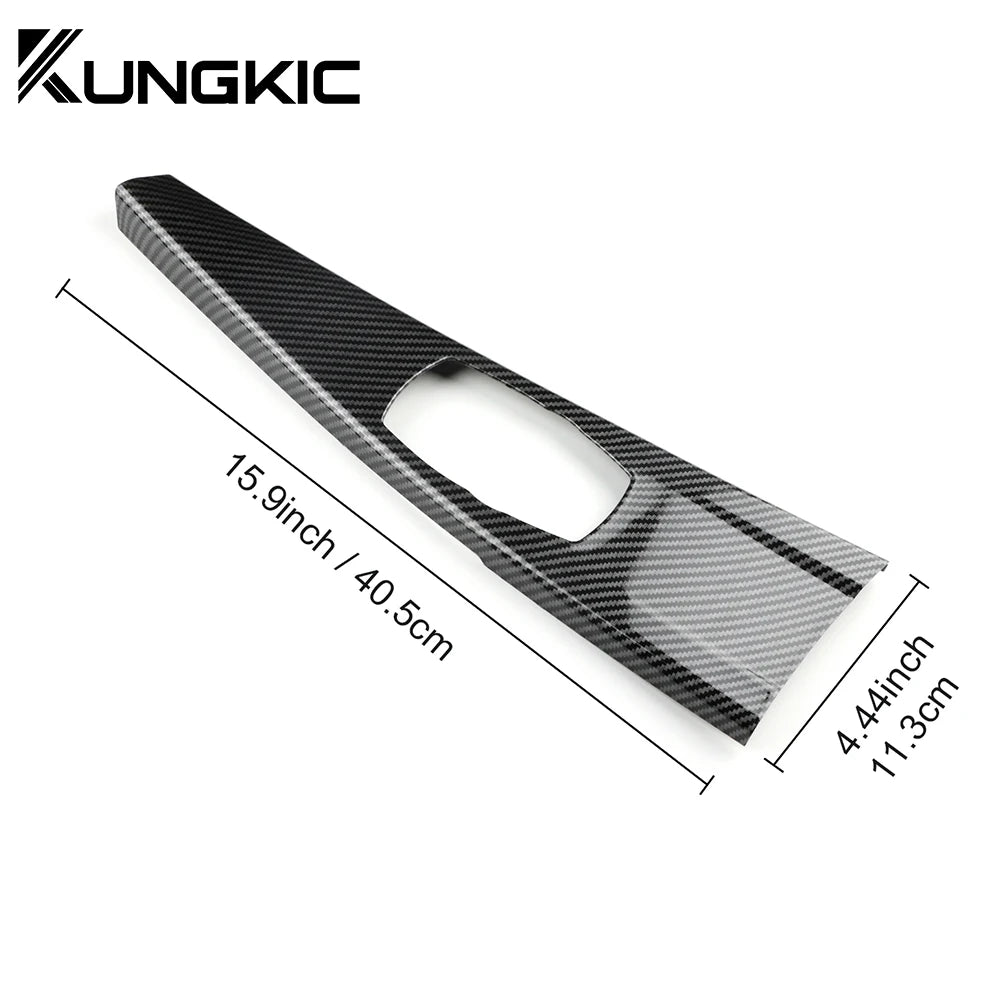 ABS Carbon Fiber Texture Sticker For BMW 3 4 Series 3GT F30 LHD Multimedia Panel Center Gear Shift Trim Car Interior Decoration