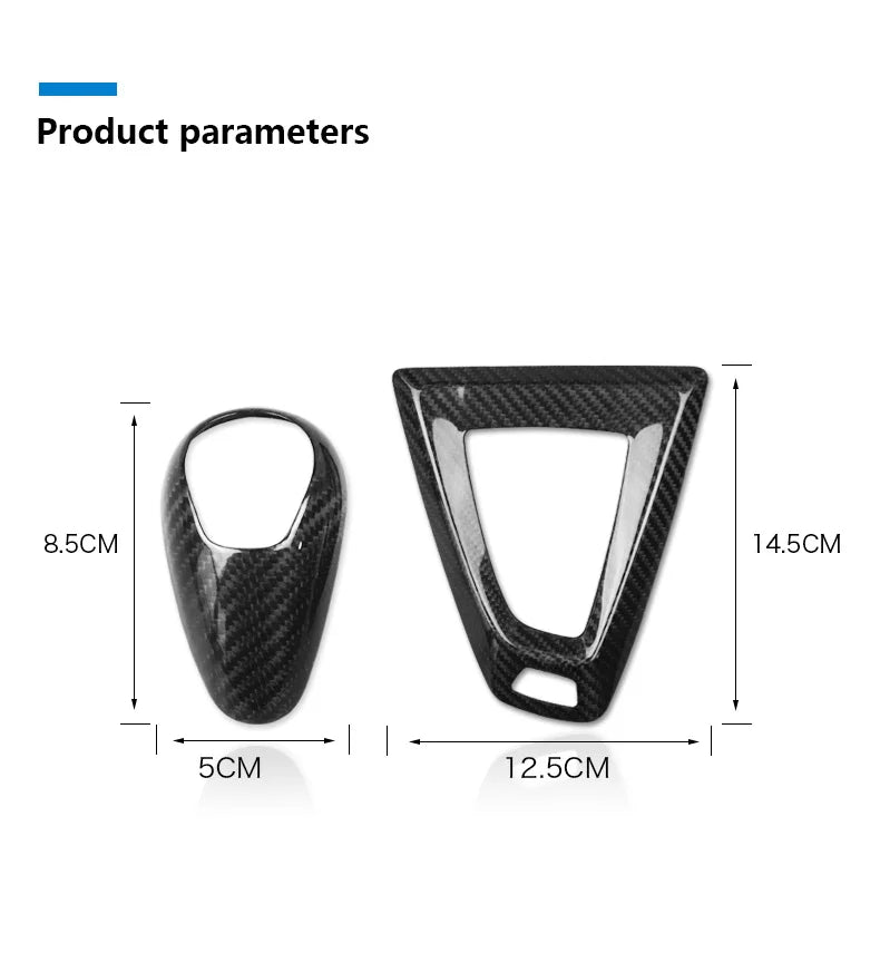 For BMW M3 F80 M4 F82 2014 2015 2016 2017 2018 Gear Shift Knob Panel Real Hard Carbon Fiber Sticker Car Interior Accessories