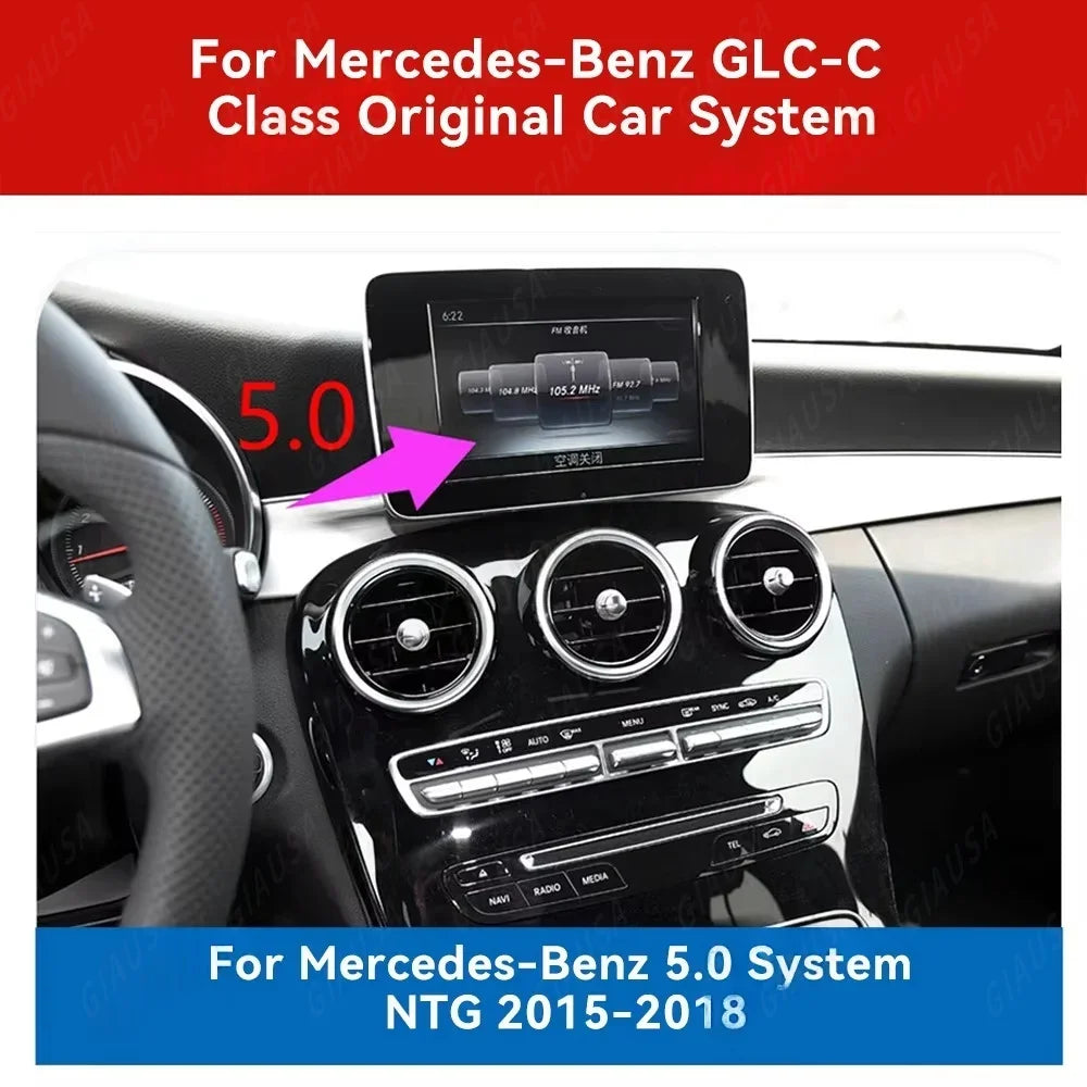 2025 Upgrade 12.1"Vertical Screen Android Auto Car Radio For Mercedes-Benz C Class GLC NTG5.0/5.5/6.0 2015-2022 Carplay GPS Navi