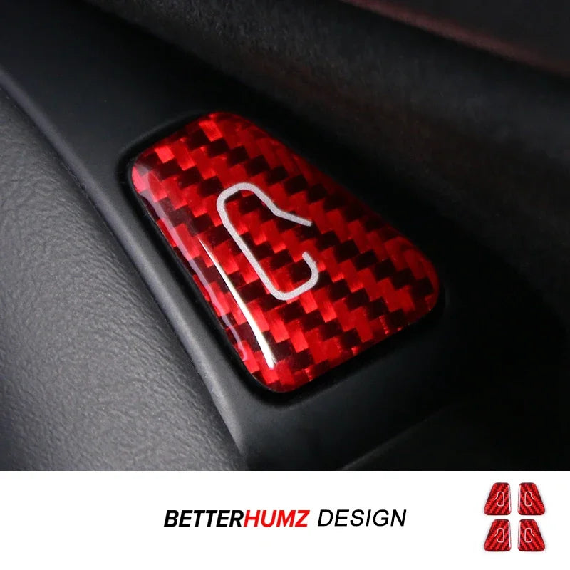 For Tesla Model Y 2019-2025 Juniper Model 3 Highland 2024 Carbon Fiber Car Interior Door Switch Button Trim Stickers Accessories