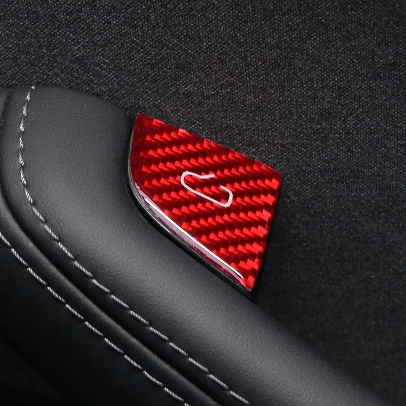 For Tesla Model Y 2019-2025 Juniper Model 3 Highland 2024 Carbon Fiber Car Interior Door Switch Button Trim Stickers Accessories