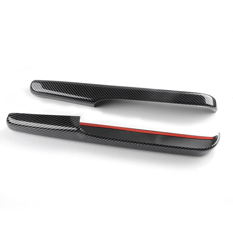 3Pcs Rhyming Car Interior Central Armrest Box Panel Protective Cover Carbon Fiber Accessories Fit For Honda Civic 10th 2016-2021