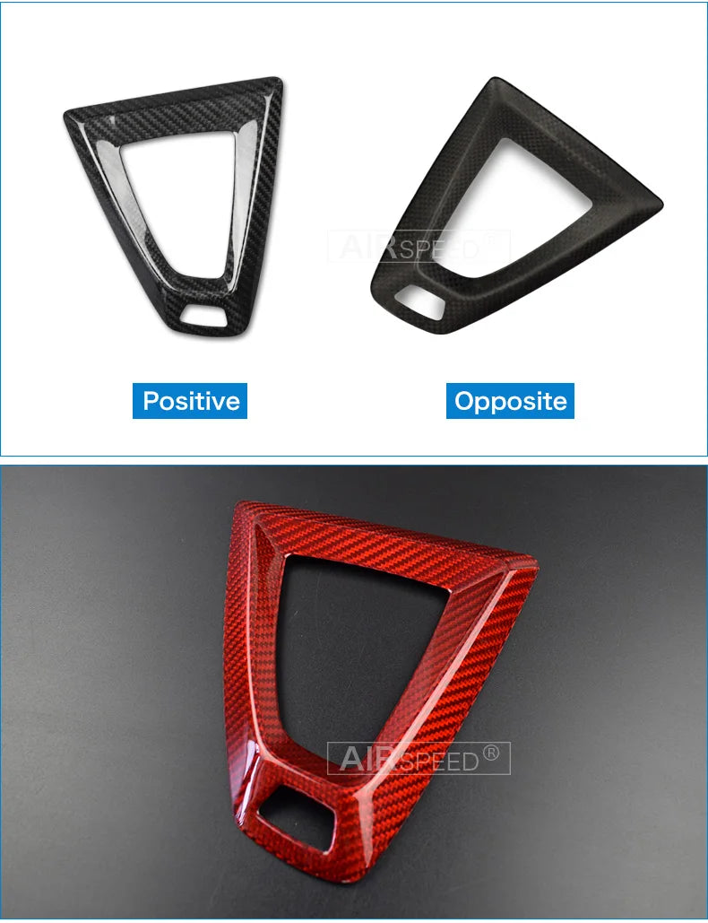 For BMW M3 F80 M4 F82 2014 2015 2016 2017 2018 Gear Shift Knob Panel Real Hard Carbon Fiber Sticker Car Interior Accessories
