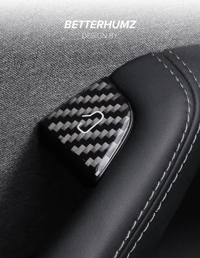 For Tesla Model Y 2019-2025 Juniper Model 3 Highland 2024 Carbon Fiber Car Interior Door Switch Button Trim Stickers Accessories