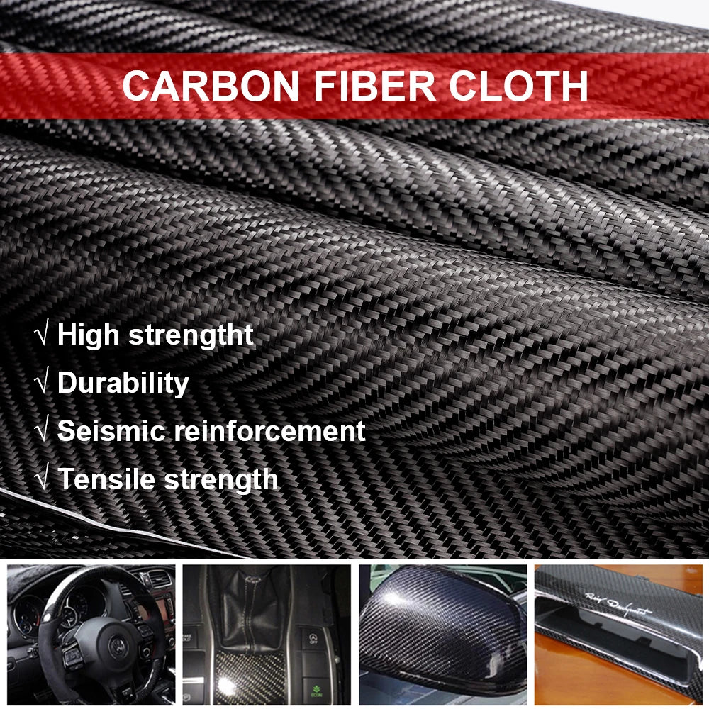 3K 200G Twill Carbon Fiber Cloth 30cm Width High Strength Fabric For Car Modification DIY Industrial Reinforcement