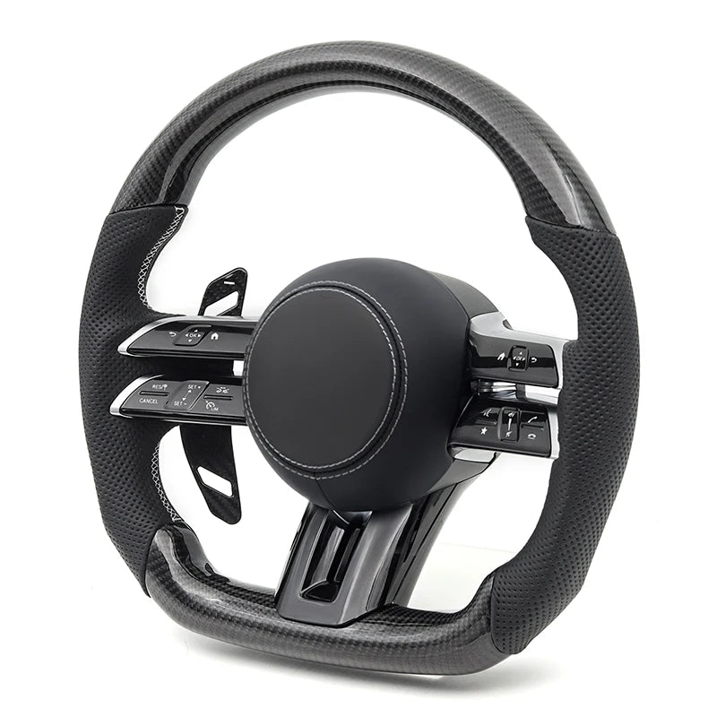 Carbon Fiber Steering Wheel for Mercedes Benz AMG W205 W213 W222 W204 W212 W221 S500 E63 S63 C63 G63 E300 E220d A B C D E class